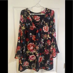 Flower mini dress